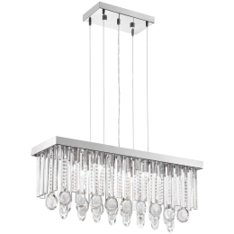 Φωτιστικό Οροφής - Ράγα 93422 Calaonda G9/7 L-690 Κρύσταλλο Chrome Eglo Ατσάλι,Κρύσταλλο