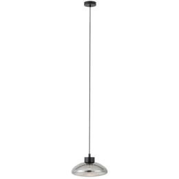 Φωτιστικό Οροφής 39783 Sarnarra Led/1 Black-Clear Eglo Μέταλλο,Γυαλί