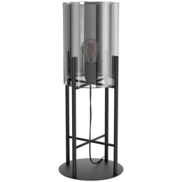 Φωτιστικό Επιτραπέζιο 43144 Glastonbury E27/1 Black-Clear Eglo Μέταλλο,Γυαλί