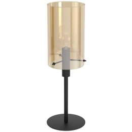 Φωτιστικό Επιτραπέζιο 39541 Polverara E27/1 Black-Brass Eglo Μέταλλο,Γυαλί