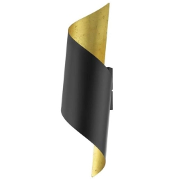 Φωτιστικό Τοίχου - Απλίκα 39654 Jabaloyas E27/1 Black-Gold Eglo Μέταλλο,Αλουμίνιο