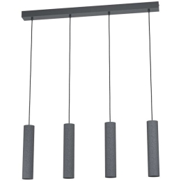 Φωτιστικό Οροφής - Ράγα 39822 Mentalona GU10/4 Anthracite Eglo Μέταλλο,Γυαλί