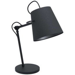 Φωτιστικό Επιτραπέζιο 39866 Granadillos E27/1 Black Eglo Μέταλλο,Ύφασμα