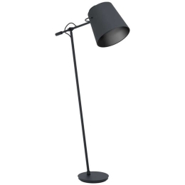 Φωτιστικό Δαπέδου 39867 Granadillos E27/1 Black Eglo Ατσάλι,Ύφασμα