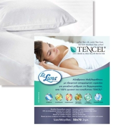 Αδιάβροχο Προστατευτικό Επίστρωμα Tencel White La Luna Διπλό Tencel