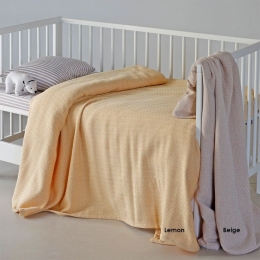 Κουβέρτα Βρεφική Alba Πλεκτή Beige Melinen Αγκαλιάς 100% Βαμβάκι