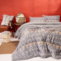 Κουβερτοπάπλωμα Wampum Grey Melinen Υπέρδιπλo 220x240cm Πολυέστερ