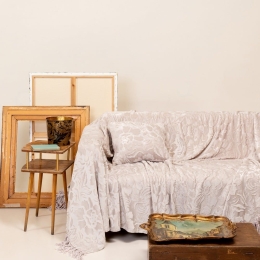 Ριχτάρι Flannel Azour Ecru Melinen Πολυθρόνα 130x170cm Πολυέστερ