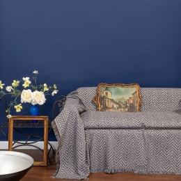 Ριχτάρι George Dark Grey Melinen Διθέσιο 180x250cm Βαμβάκι-Πολυέστερ