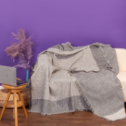 Ριχτάρι Moderna Grey Melinen Διθέσιο 180x250cm Βαμβάκι-Πολυέστερ