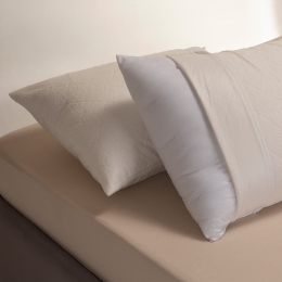 Καλύμματα Μαξιλαριών Bamboo Jacquard Αδιάβροχο (Σετ 2τμχ) White Melinen 50Χ70 Bamboo-Πολυέστερ
