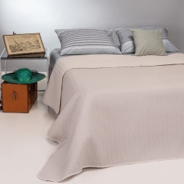 Κουβερλί Luigi Διπλής Όψης Sand-Ecru Melinen Μονό 160x240cm Πολυέστερ
