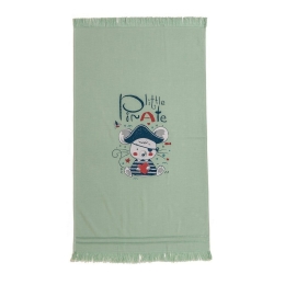 Πετσέτα Θαλάσσης Παιδική Pirate Mint Melinen Θαλάσσης 70x120cm 100% Βαμβάκι