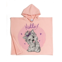 Πόντσο Θαλάσσης Παιδικό Puppy Pink Melinen