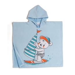 Πόντσο Θαλάσσης Παιδικό Surfer Light Blue Melinen