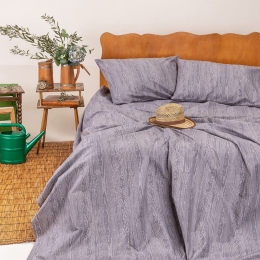 Σεντόνι Mouare Urban Line Mixology Grey Melinen Διπλό 205x270cm 100% Βαμβάκι