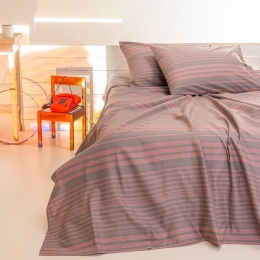 Σεντόνι Stripe Urban Line Με Λάστιχο Apple Melinen Μονό 100x232cm 100% Βαμβάκι