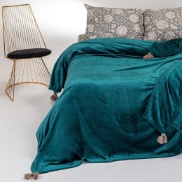 Κουβέρτα Berlin Fleece Petrol Melinen Υπέρδιπλο 220x240cm Πολυέστερ