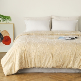Κουβερλί Kira Beige Melinen Μονό 160x240cm Πολυέστερ