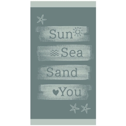 Πετσέτα Θαλάσσης Sun Sea Sand Aqua Melinen Θαλάσσης 86x160cm 100% Βαμβάκι