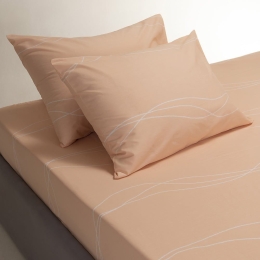 Κατωσέντονο Shels Με Λάστιχο (Σετ 3τμχ) Peach Melinen King Size 180x232cm 100% Βαμβάκι