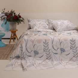 Σεντόνια Lullaby (Σετ 4τμχ) Beige Melinen Υπέρδιπλο 235x270cm 100% Βαμβάκι