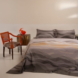 Σεντόνια Shels (Σετ 3τμχ) Grey Melinen Μονό 170x270cm 100% Βαμβάκι