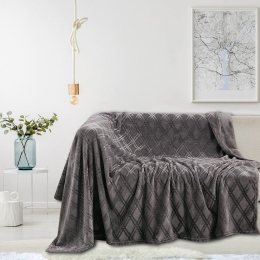 Ριχτάρι Flannel Ollie Grey Melinen Διθέσιο 170x250cm Πολυέστερ