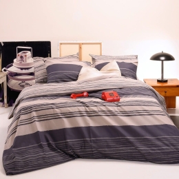 Σεντόνια Olivia (Σετ 4τμχ) Grey Melinen Διπλό 205x270cm 100% Βαμβάκι