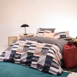 Σεντόνια Tommy (Σετ 3τμχ) Grey Melinen Μονό 170x270cm 100% Βαμβάκι