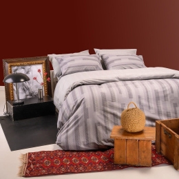Παπλωματοθήκη Archie Grey Melinen Διπλό 200x245cm 100% Βαμβάκι
