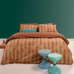 Παπλωματοθήκη Archie Caramel Melinen Διπλό 200x245cm 100% Βαμβάκι