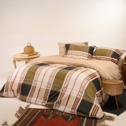 Παπλωματοθήκη Henry Beige Melinen Διπλό 200x245cm 100% Βαμβάκι