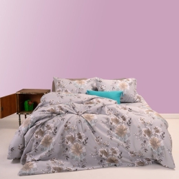 Παπλωματοθήκη Φανελένια Lisa Aqua Melinen Διπλό 205x245cm 100% Βαμβακερή Φανέλα