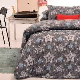 Μαξιλαροθήκες Παιδικές Asterio (Σετ 2τμχ) Grey Melinen 53x72 100% Βαμβακερή Φανέλα