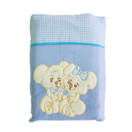 Isadore Lorraine Κουβέρτα Fleece με Κέντημα Bebe 110×160 - Blue Bears