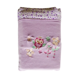 Isadore Lorraine Κουβέρτα Fleece με Κέντημα Bebe 110×160 - Pink Owl