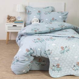 Borea Κουβερλί Σετ Aviator Μονό 160 x 220 cm + 50 x 70 cm Πετρόλ