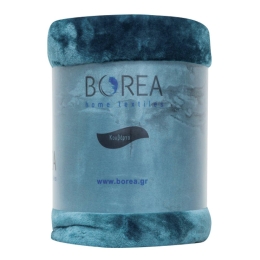 Borea Κουβέρτα Μονόχρωμη K-4 Μονή 150 x 220 cm Πετρόλ