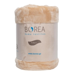 Borea Κουβέρτα Μονόχρωμη K-4 Υπέρδιπλη 220 x 240 cm Μπεζ