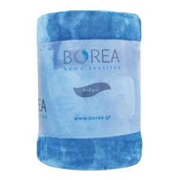Borea Κουβέρτα Μονόχρωμη K-4 Υπέρδιπλη 220 x 240 cm Μπλε
