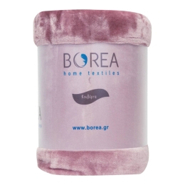 Borea Κουβέρτα Μονόχρωμη K-4 Υπέρδιπλη 220 x 240 cm Ροζέ
