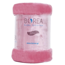 Borea Κουβέρτα Μονόχρωμη K-4 Υπέρδιπλη 220 x 240 cm Ρουμπινί