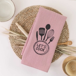 Borea Ποτηρόπανα Κουζίνας Waffle Let's Cook 50 x 70 cm Μπεζ