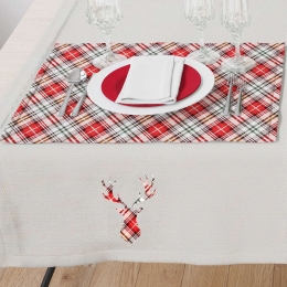Borea Τραβέρσα Χριστουγεννιάτικη CR-7 50 x 140 cm Κόκκινο