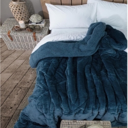 Borea Κουβερτοπάπλωμα Cozy Μονό 160 x 220 cm Πετρόλ