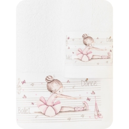 Borea Πετσέτες Σετ 2ΤΜΧ Ballerina Λευκό 70 x 120 / 30 x 50 cm Λευκό
