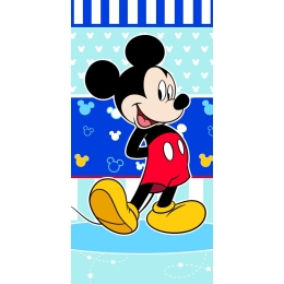 Borea Πετσέτα Θαλάσσης Βαμβακερή Βελούδινη Mickey 320gsm 70 x 140 cm Μπλε