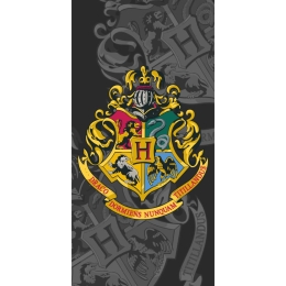 Borea Πετσέτα Θαλάσσης Βαμβακερή Βελούδινη Harry Potter 320gsm 70 x 140 cm Γκρι
