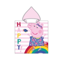 Borea Παιδικό Πόντσο Microfiber Peppa Pig 55 x 110 cm Ροζ